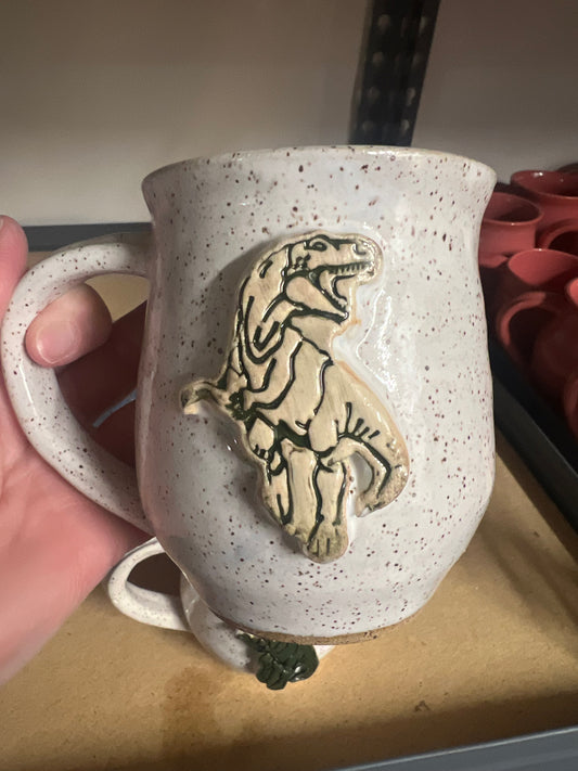 Dinosaur Mug - white