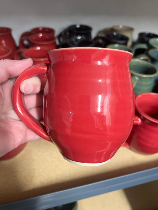 Plain red mug