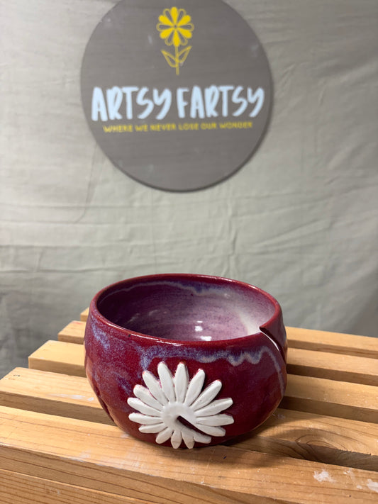 Yarn Bowl - Burgundy Glaze